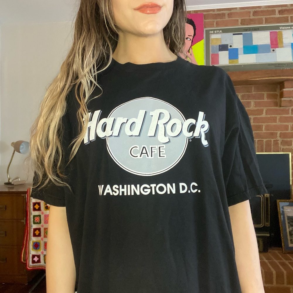 Vintage 90s Deadstock Washington D.C. Hard Rock Cafe T-Shirt Oversized B…